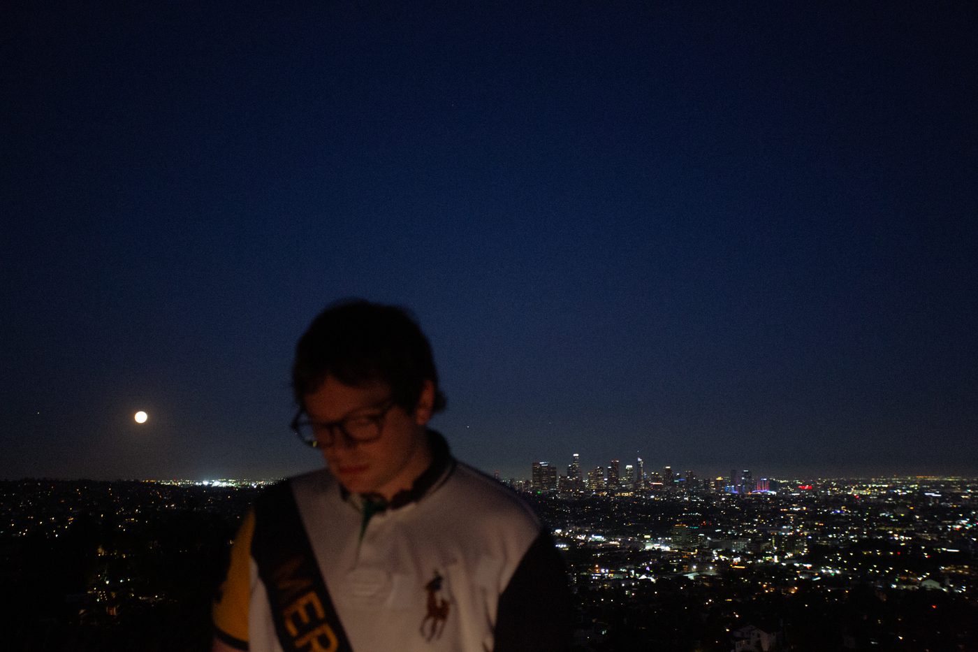 Juuni overlooking Los Angeles at night